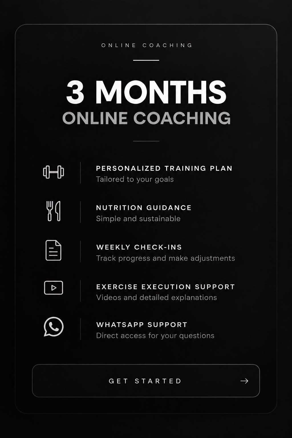 3 months online coaching